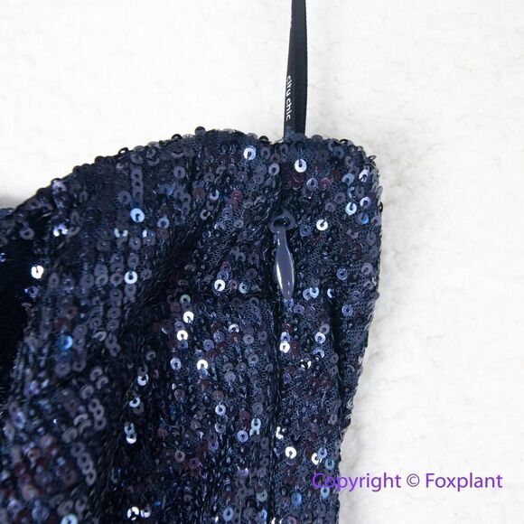 New! City Chic Athena Maxi sequin Dress navy blue, size 24 - Picture 6 of 16